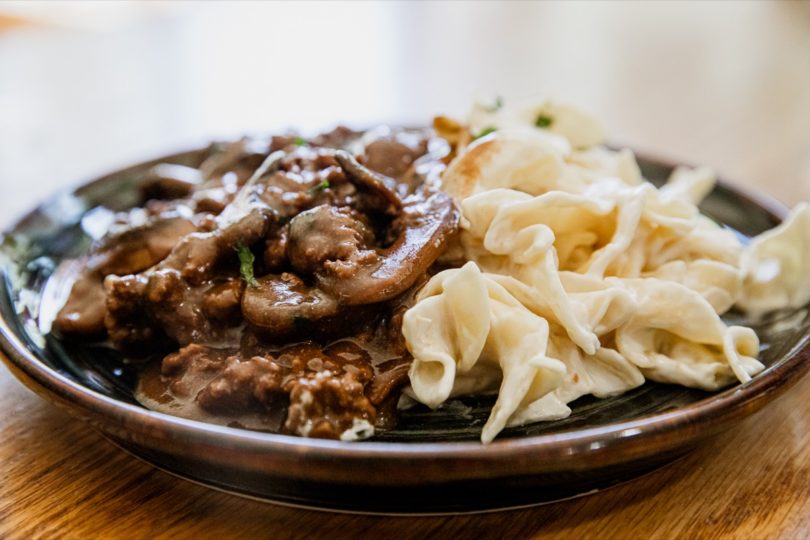 Hamburger Gravy with Sour Cream Noodles