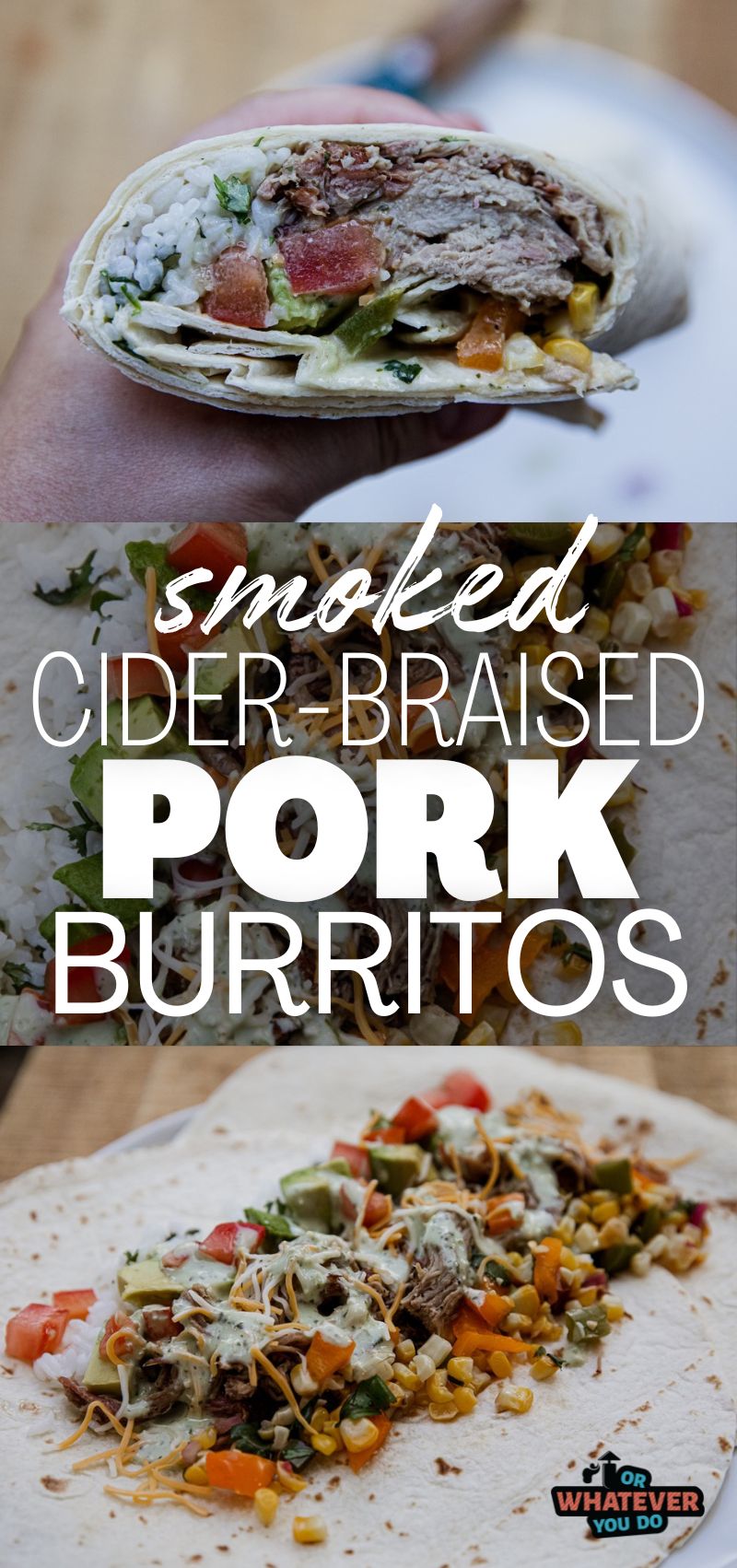 Smoked Cider-Braised Pork Burritos