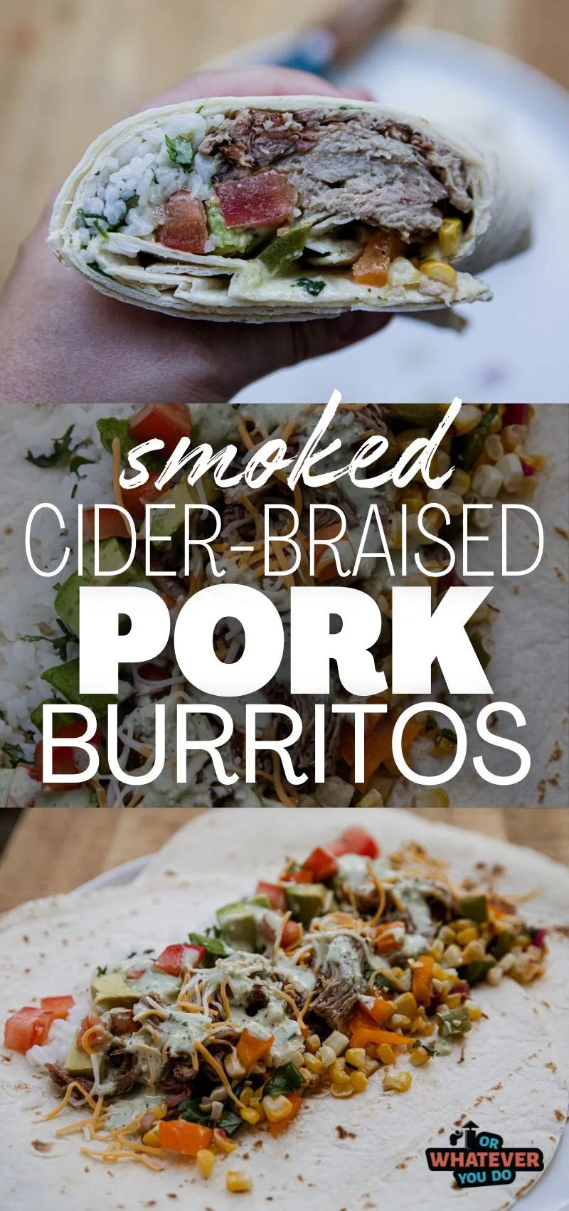 Smoked Cider-Braised Pork Burritos