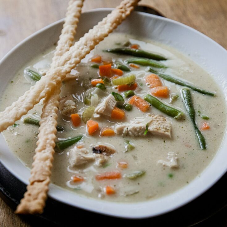 Smoked Chicken Pot Pie Soup