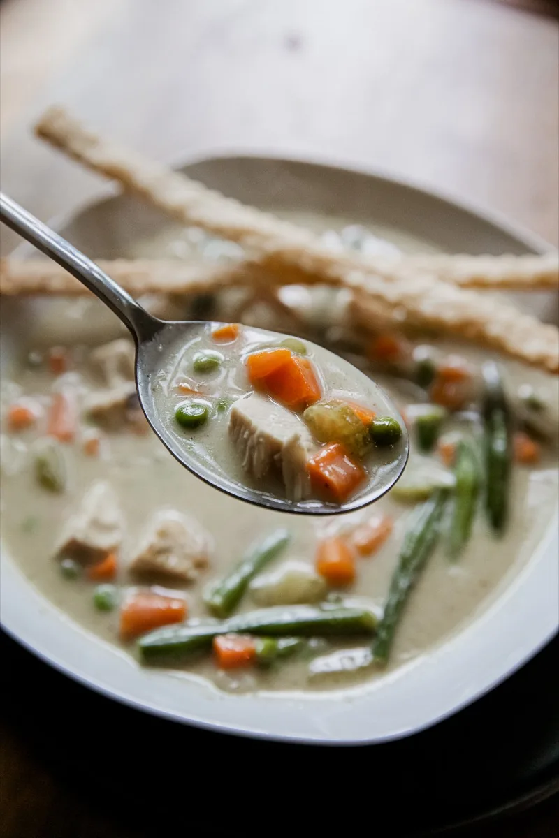 Smoked Chicken Pot Pie Soup