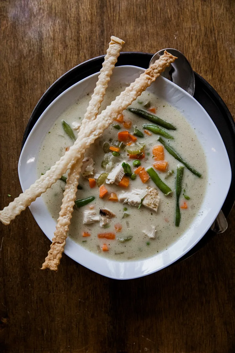 Smoked Chicken Pot Pie Soup