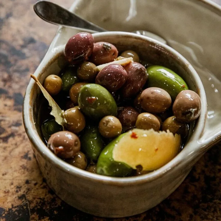 Warm Marinated Olives