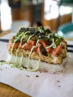 Salmon Philadelphia Roll Sushi Tower