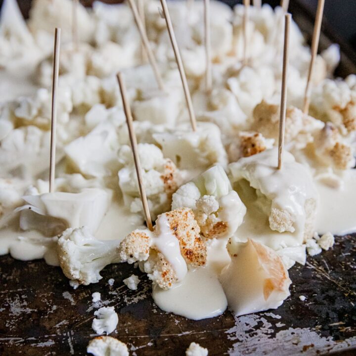 Smoked Cauliflower with Cheese Sauce