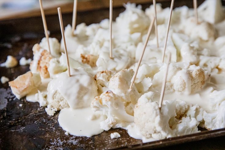 Smoked Cauliflower with Cheese Sauce