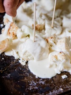 Smoked Cauliflower With Cheese Sauce