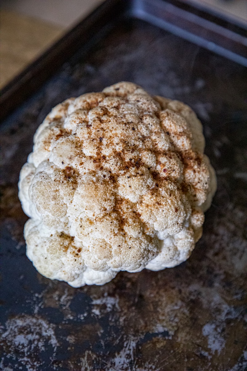 Smoked Cauliflower With Cheese Sauce