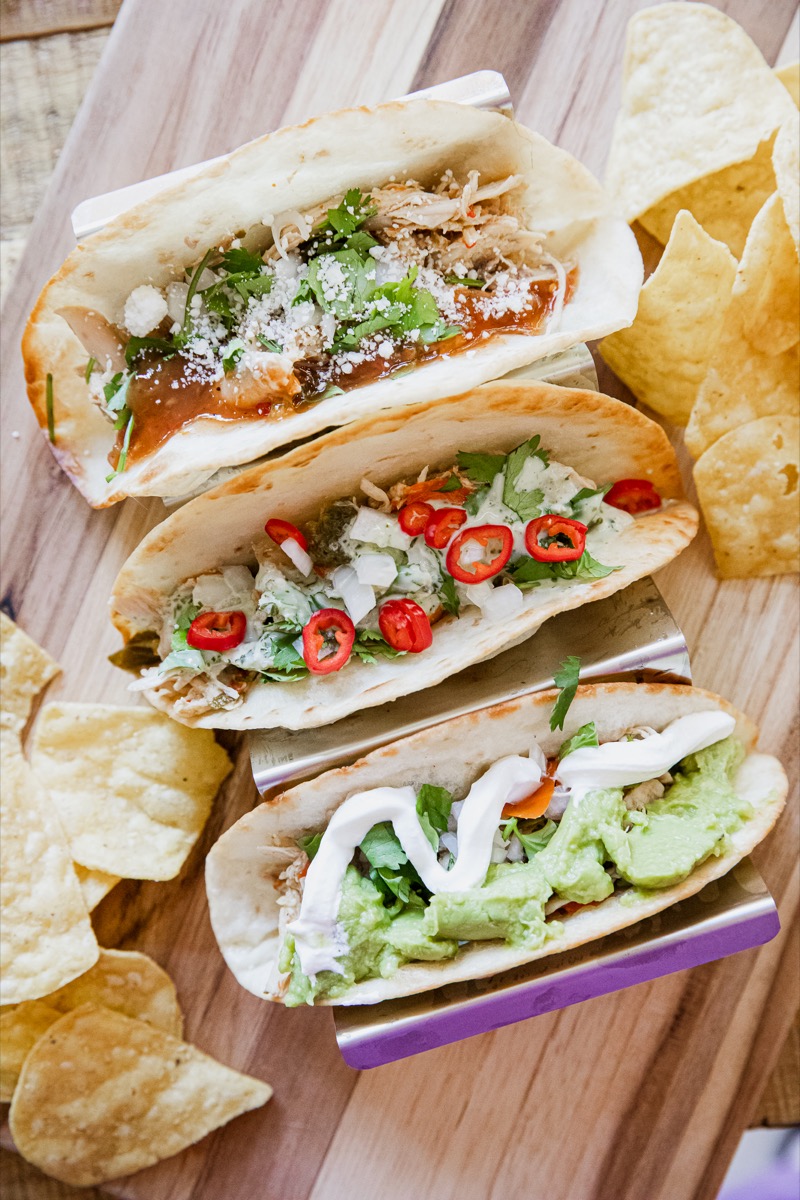 Spicy Braised Shredded Chicken Tacos