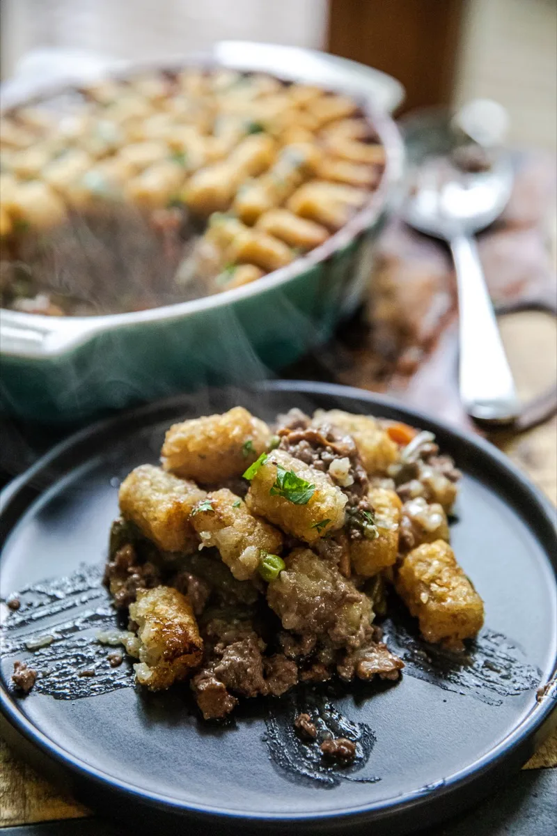 Traeger Tater Tot Hotdish