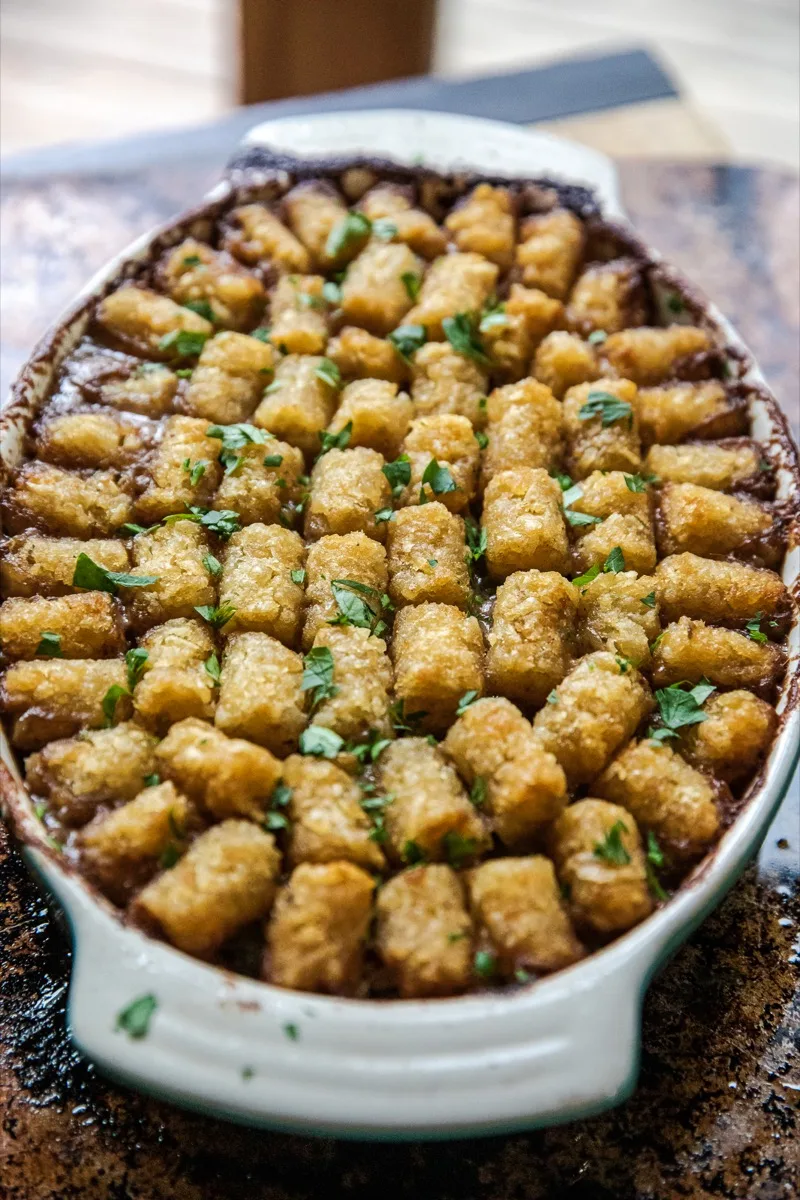 Traeger Tater Tot Hotdish