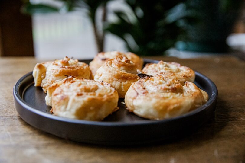 Traeger Artichoke Dip Pinwheels