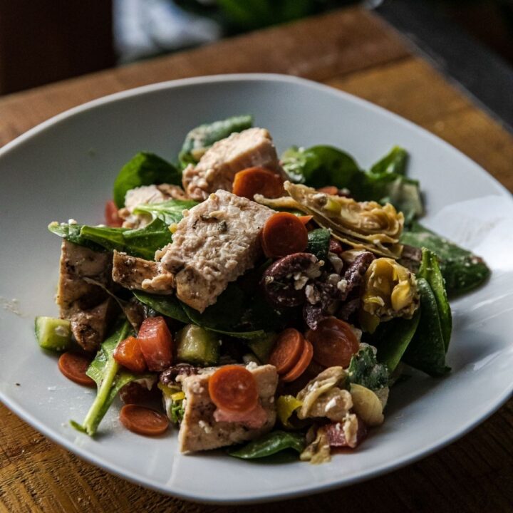 Keto Grilled Greek Chicken Bowl