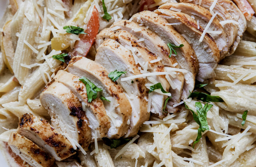 Traeger Creamy Chicken Pasta