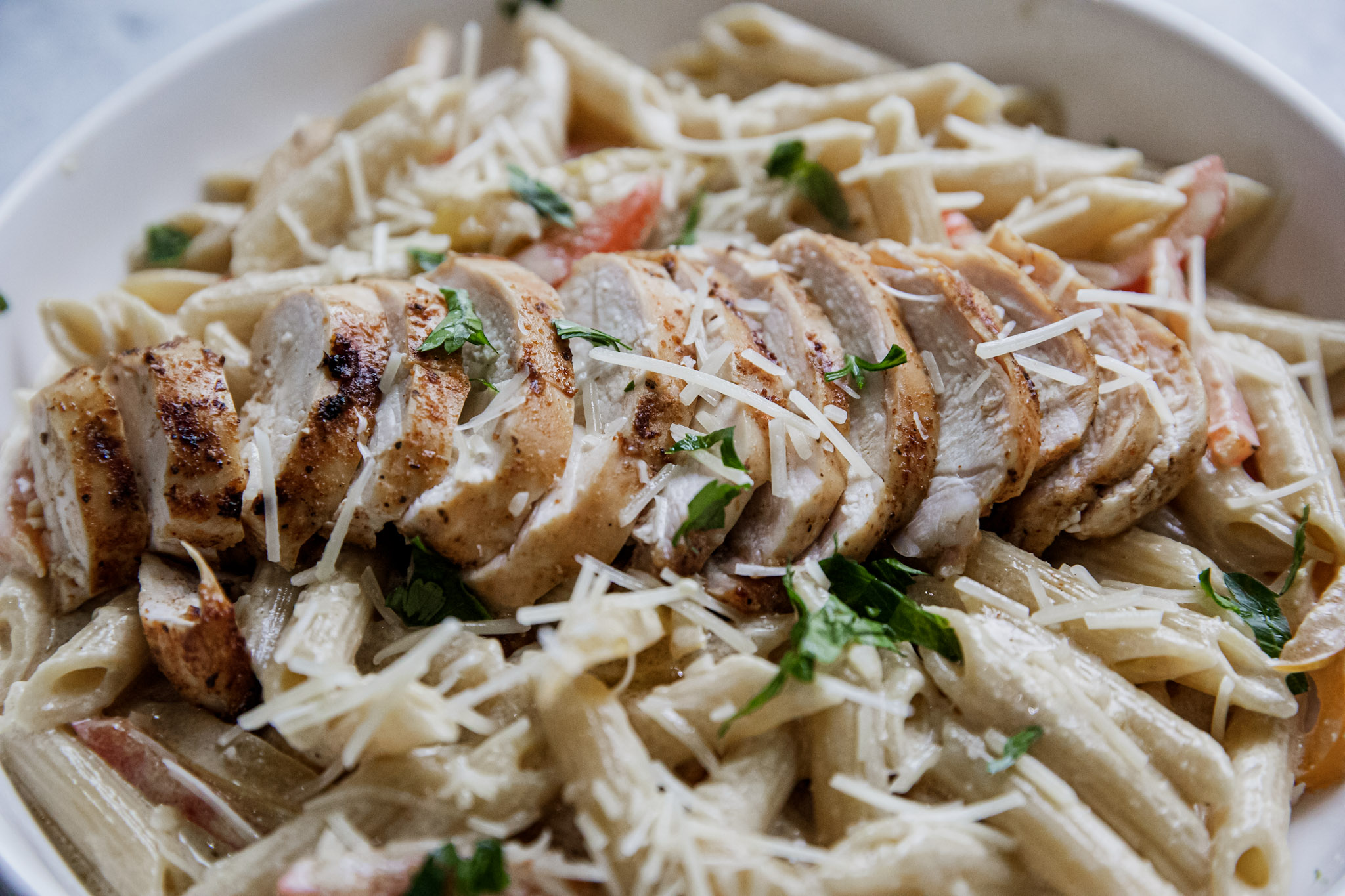 Traeger Creamy Chicken Pasta