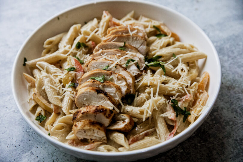 Traeger Creamy Chicken Pasta