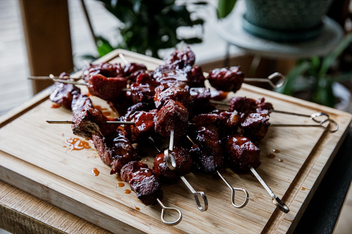 Grilled Pork Shoulder Skewers