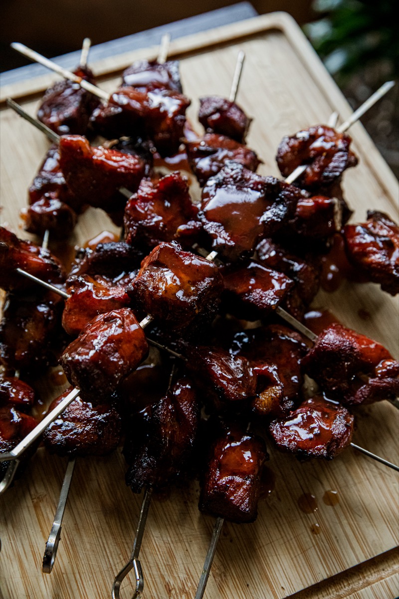 BBQ Pork Shoulder Skewers