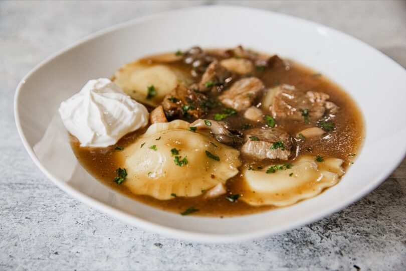 Beef Stroganoff Ravioli