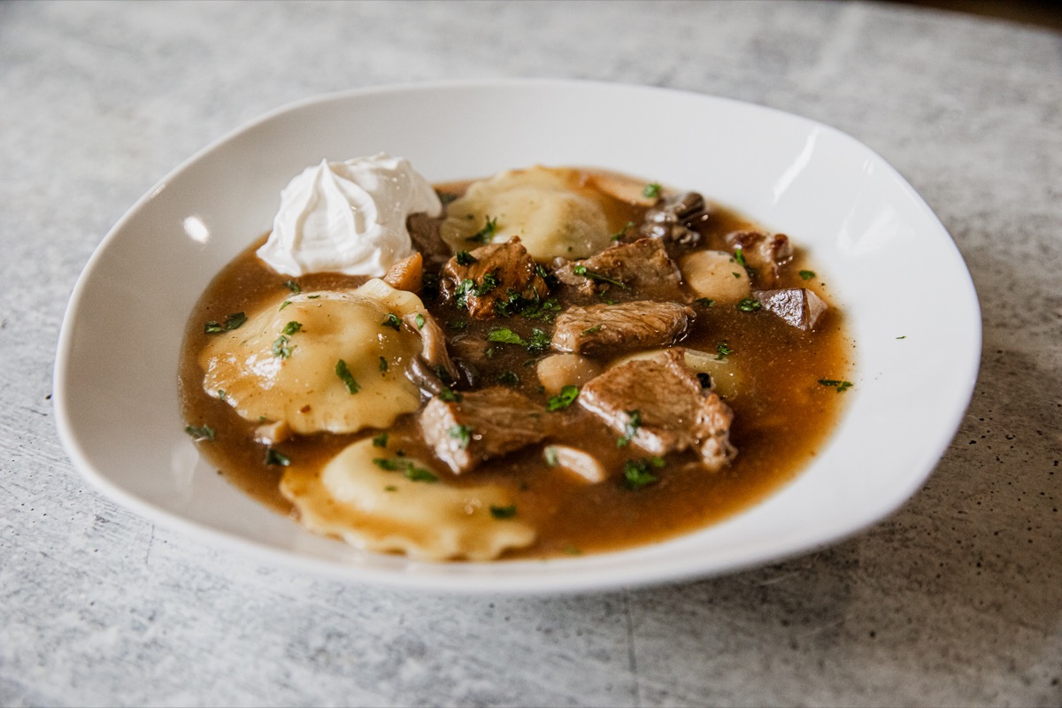 Beef Stroganoff Ravioli