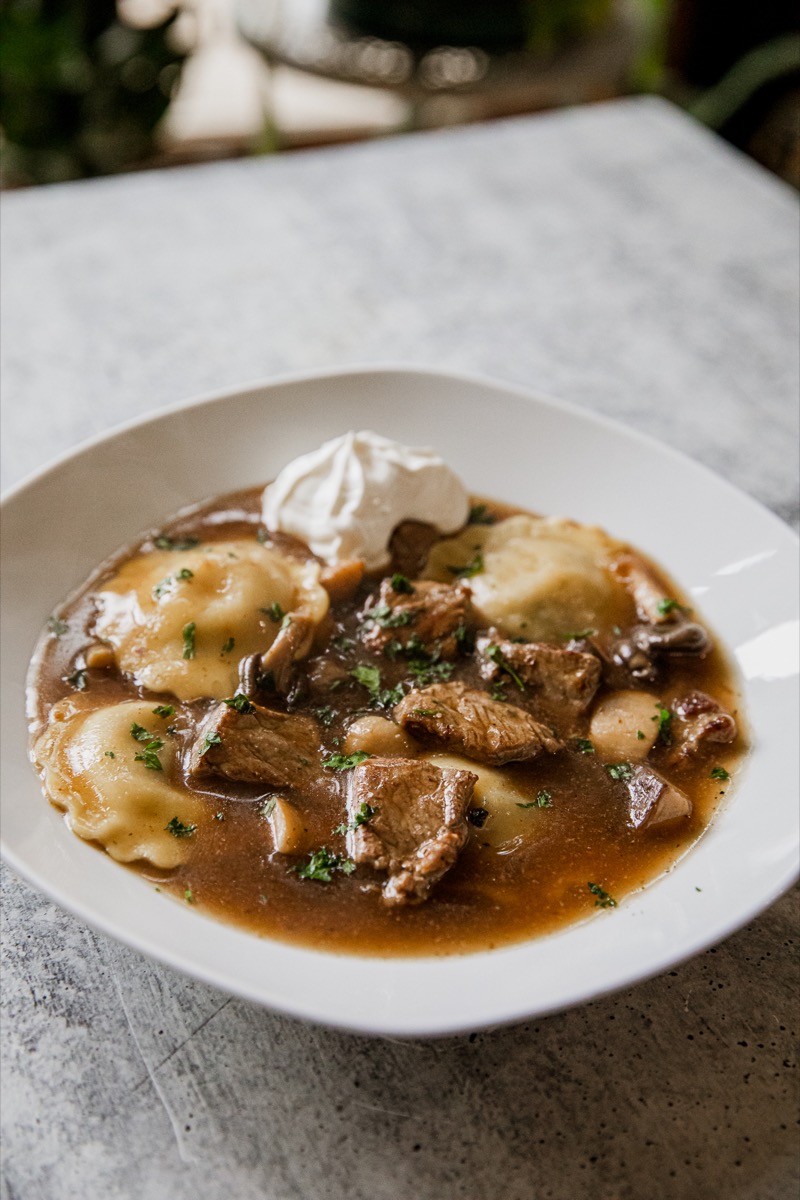 Beef Stroganoff Ravioli