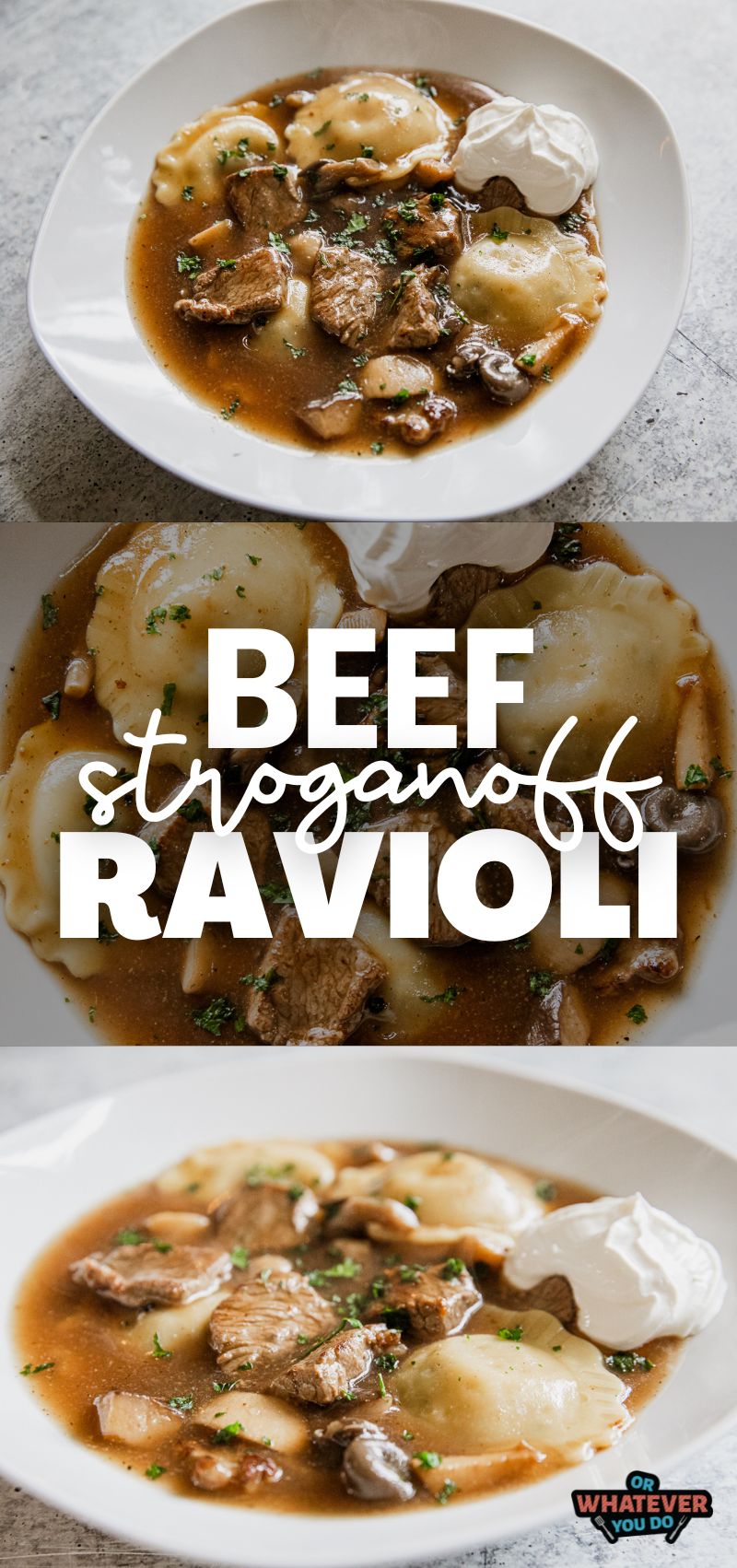 Beef Stroganoff Ravioli