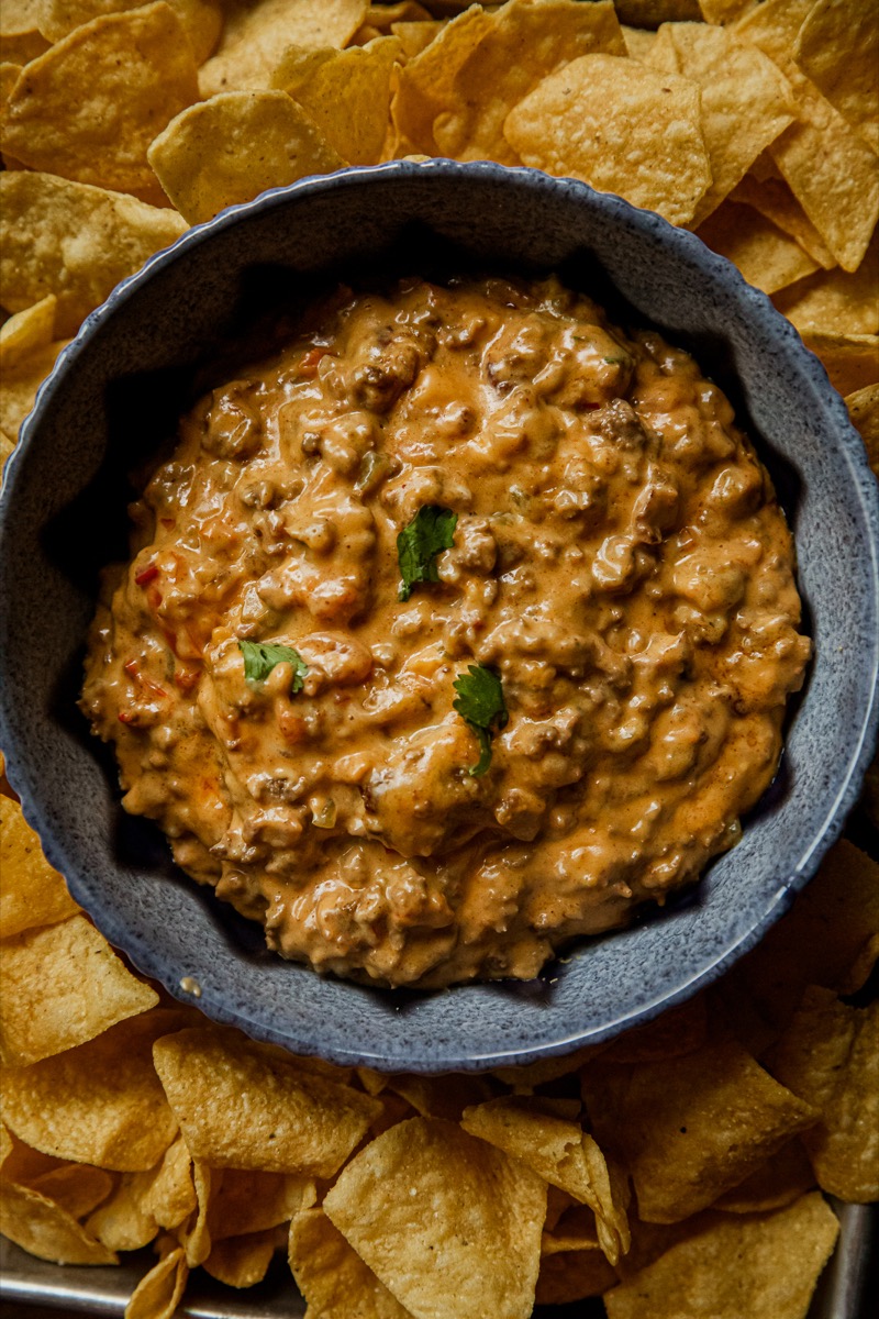 Smoked Over The Top Queso Con Carne