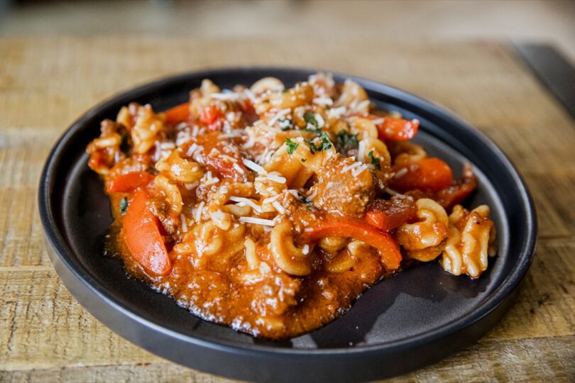 Spicy Sausage and Peppers Pasta