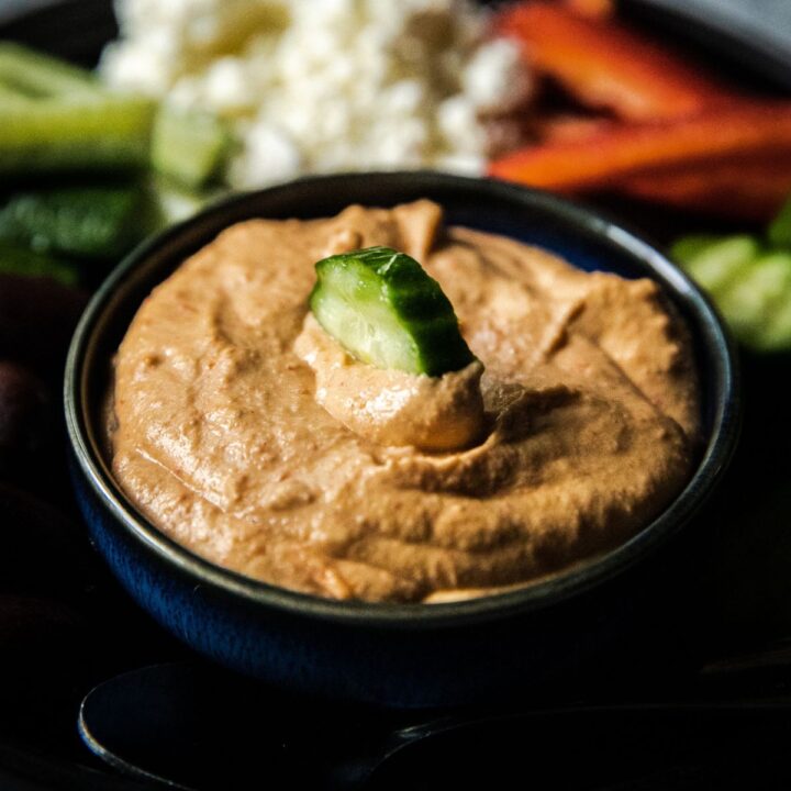 Traeger Smoked Red Pepper Hummus