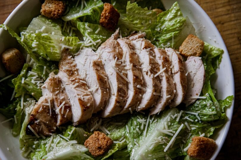 Traeger Chicken Caesar Salad