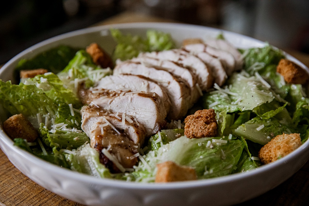 Traeger Chicken Caesar Salad