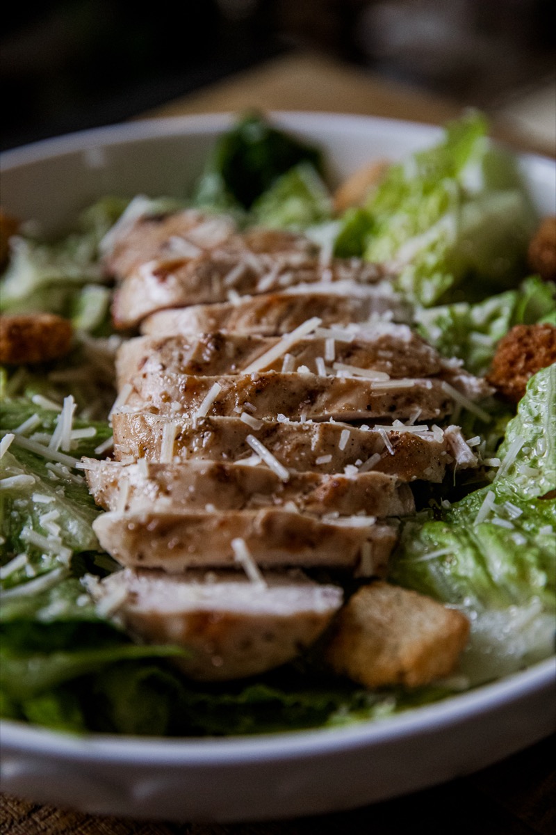 Traeger Chicken Caesar Salad
