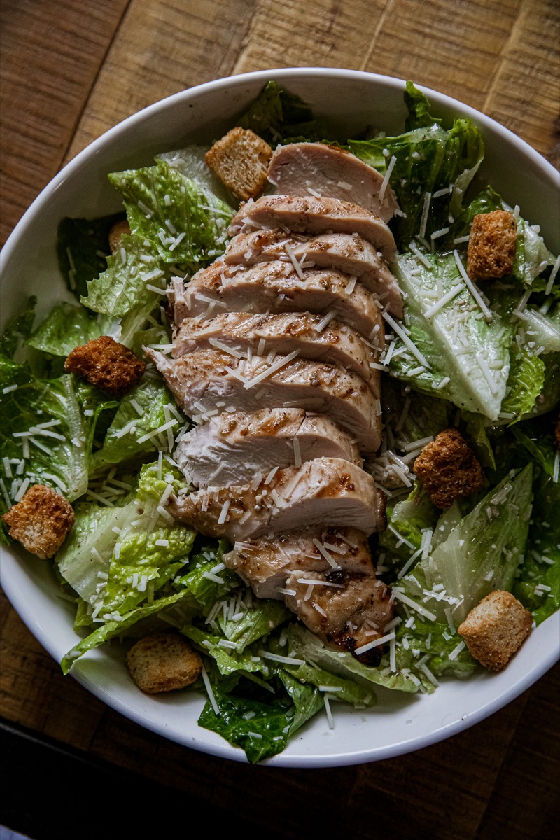 Traeger Chicken Caesar Salad