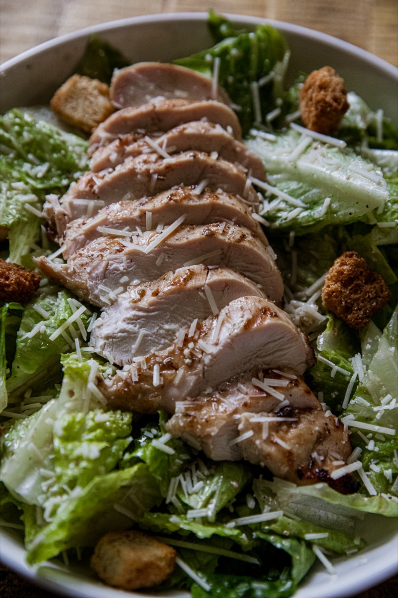 Traeger Chicken Caesar Salad