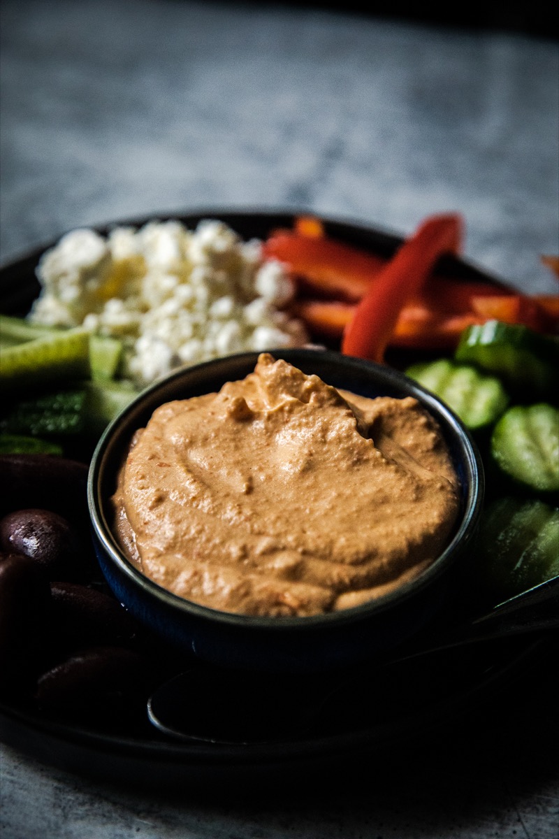 Traeger Red Pepper Hummus