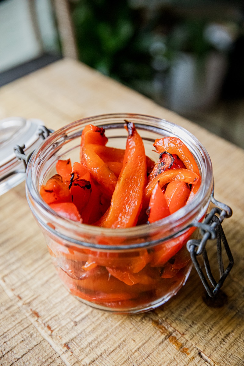 Traeger Roasted Red Peppers