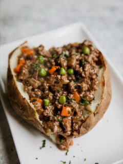 Traeger Shepherd's Pie Baked Potato