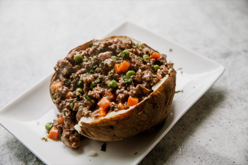 Traeger Shepherd's Pie Baked Potato