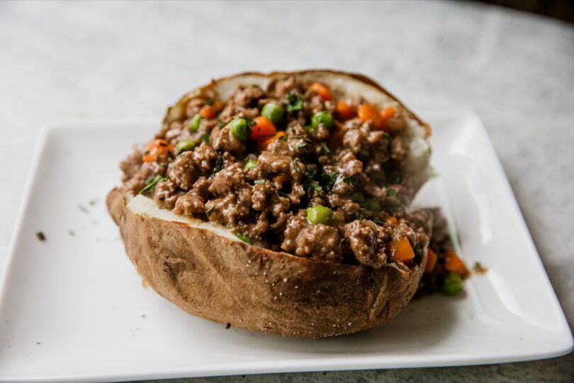 Traeger Shepherd's Pie Baked Potato