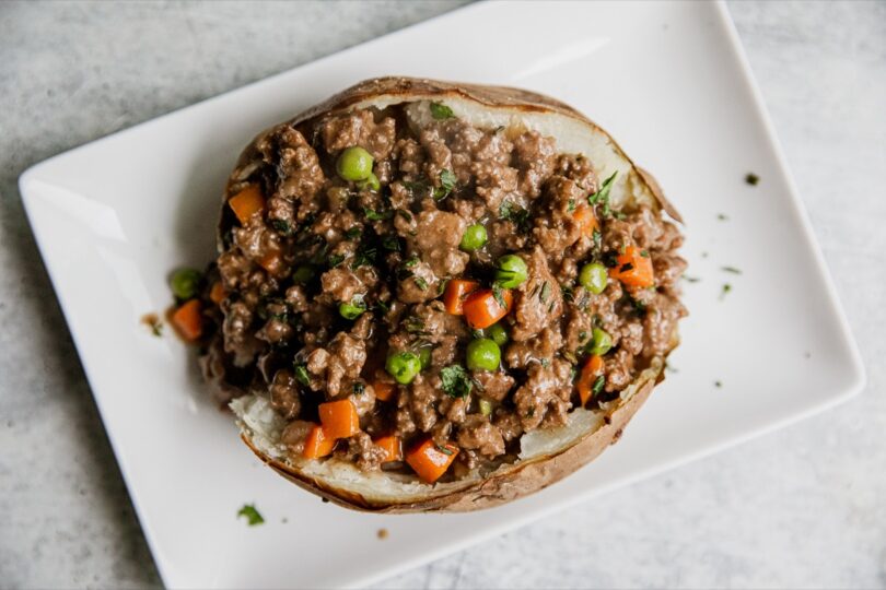 Traeger Shepherd's Pie Baked Potato