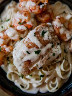 Grilled Seafood Alfredo