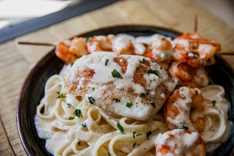 Surf and Surf Seafood Alfredo