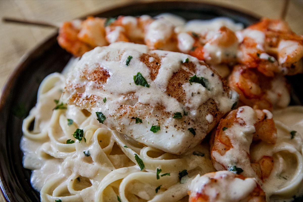 Surf and Surf Seafood Alfredo