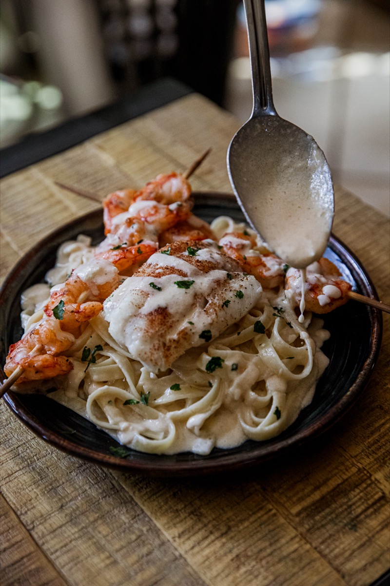 Surf and Surf Seafood Alfredo