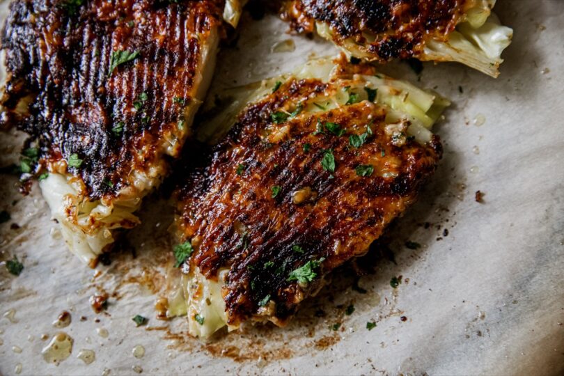 Traeger Parmesan Cabbage Steaks