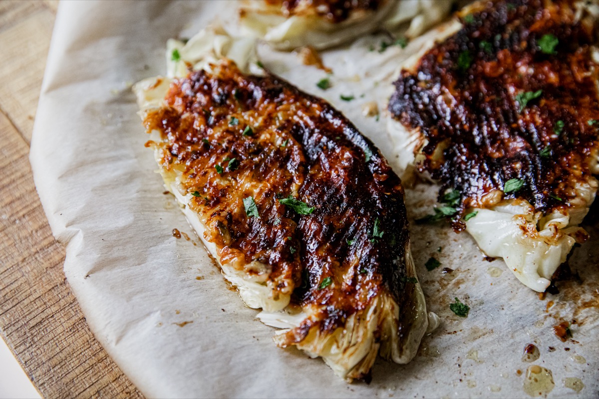 Traeger Parmesan Cabbage Steaks