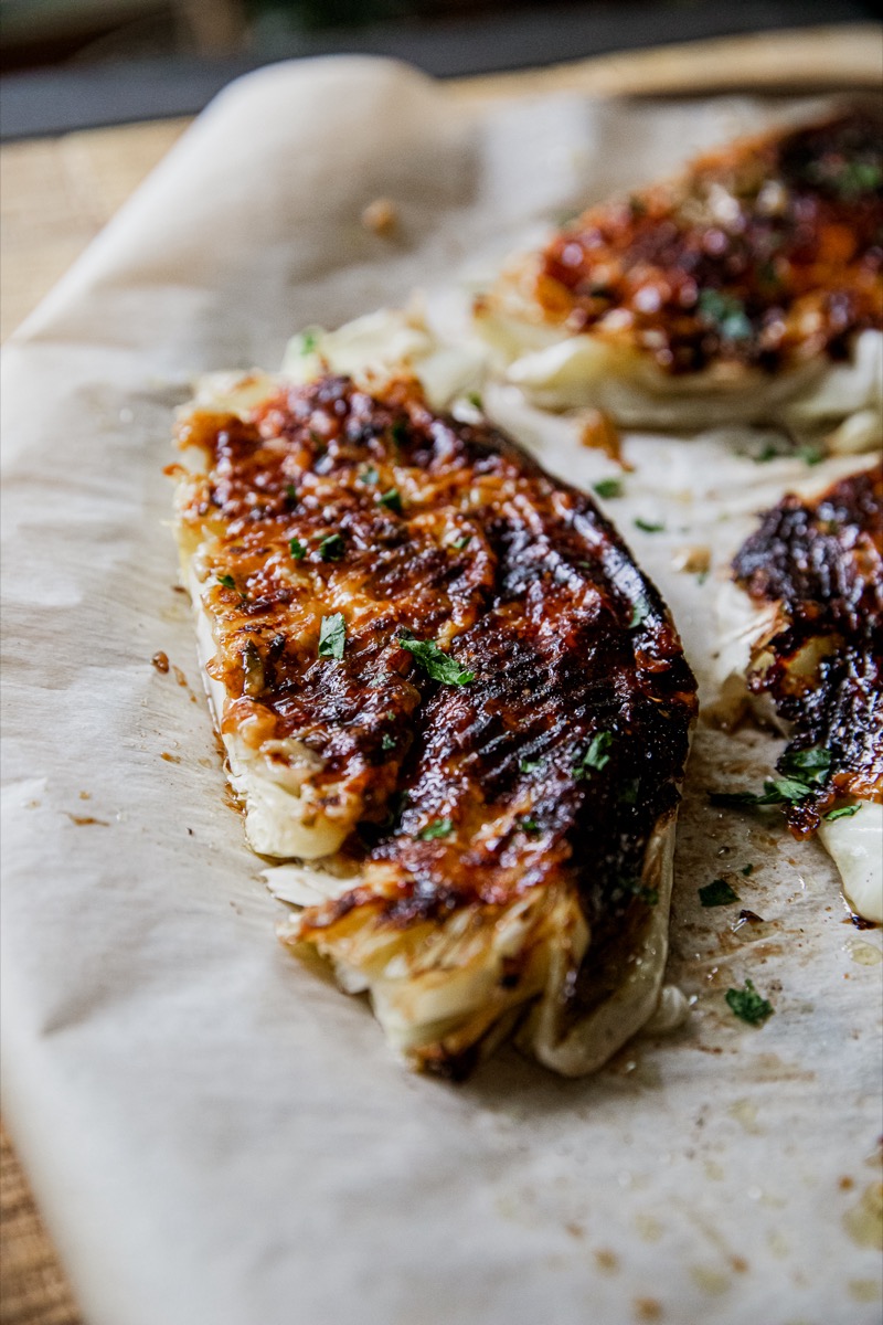 Traeger Parmesan Cabbage Steaks