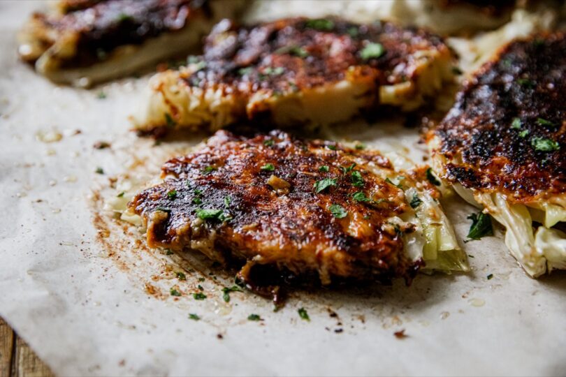 Traeger Parmesan Cabbage Steaks