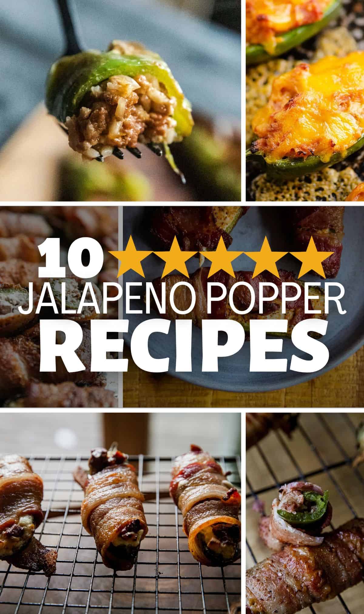 Close-up of jalapeño popper with cheese and bacon, ready to eat.