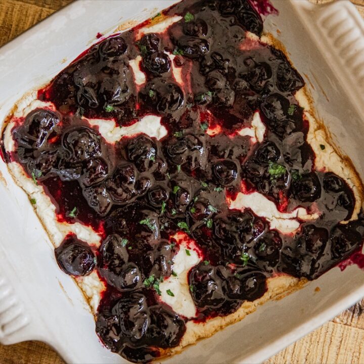 Blueberry Balsamic Smoked Goat Cheese Dip